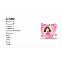 Big Sister Still the Princess Business Card Template