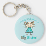 Big Sister To Be Stick Figure Key Chains