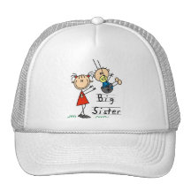 Big Sister with Little Brother Tshirts and Gifts Mesh Hat