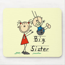 Big Sister with Little Brother Tshirts and Gifts Mouse Mats