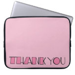 Big Thank You pink Laptop Sleeve