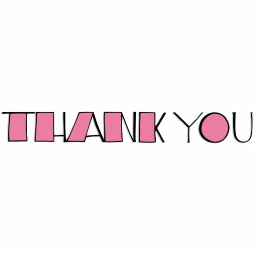 Big Thank You pink Sculpture Photo Sculpture