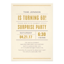 Big Type 60th Birthday Surprise Party Invitations invitations