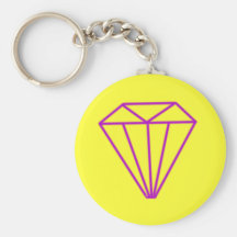 Big yellow diamond keychain