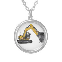 Big Yellow Excavator Jewelry