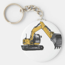 Big Yellow Excavator Key Chain