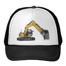 Big Yellow Excavator Mesh Hat