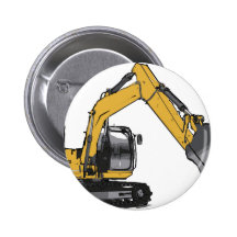 Big Yellow Excavator Pin