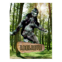 Bigfoot I Believe Postcard