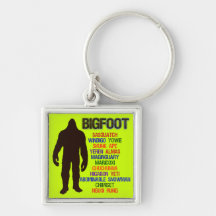 Bigfoot Names Keychains