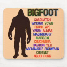 Bigfoot Names Mouse Pads