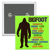 Bigfoot Names Pinback Buttons