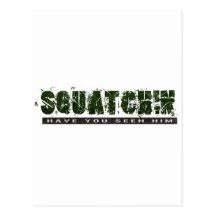 Bigfoot paranormal crypto post card