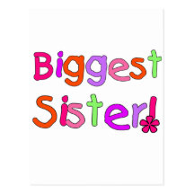 Biggest Sister T-shirts and Gifts Postcards