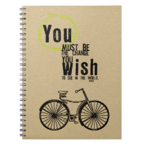 bike ink stamped journal notebooks