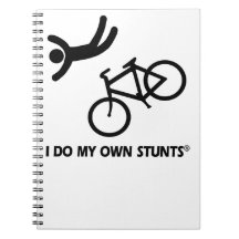 Bike My Own Stunts Spiral Notebook
