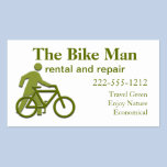 Bike Rental and Repair Business Card business cards