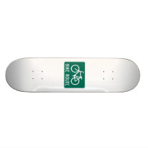 Bike Route Sign Custom Skate Board