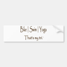 Bike | Swim | Yoga Bumper Stickers