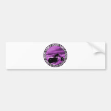 Biker Tribal Purple Chop Bumper Sticker