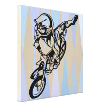 Biker Wrapped Canvas Stretched Canvas Prints