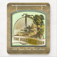 Bikers Tavern Pub Sign Mousepad