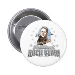 Bill Clinton Political Rockstar! Button 