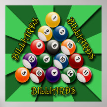 BILLIARDS BALLS POSTER