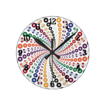 Billiards / Pool Balls: Wall Clock
