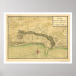 Biloxi Mississippi Fortification Map 1721 Posters