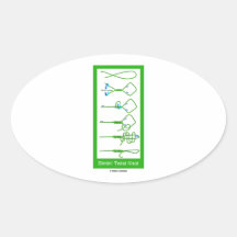 Bimini Twist Knot (Knotology) Oval Sticker