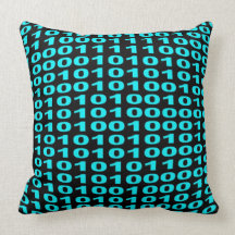 Binary code pillow