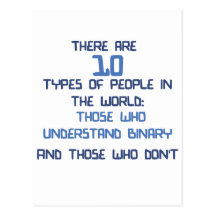 binary joke postcard