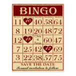 Bingo Save the Date Postcard