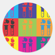 Biochemistry Pop Art Round Sticker