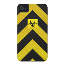 Biohazard on caution street paint iPhone 4 Case-Mate cases