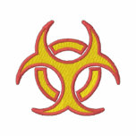 Biohazard Symbol Embroidered Hooded Sweatshirt