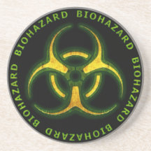 Biohazard Zombie Warning Drink Coaster