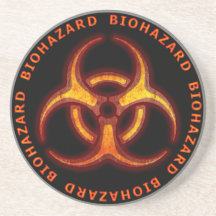 Biohazard Zombie Warning Drink Coasters