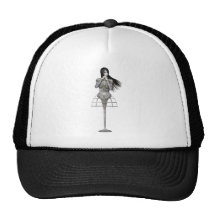 Biomechannequin Woman 3 - 3D Goth Mannequin Mesh Hat