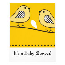 Bird Baby Shower Invitation : : Yellow invitations