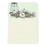 Bird Cage Oak Tree Scroll -Any Colour Background Personalized Invite