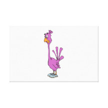 Bird cartoon gallery wrapped canvas