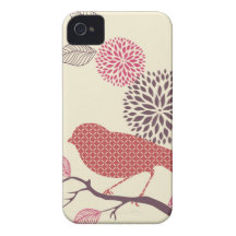 Bird & Flower iPhone Case iPhone 4 Case-Mate Cases