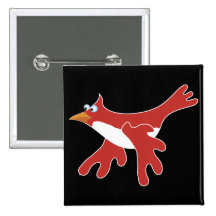 bird flying pinback buttons
