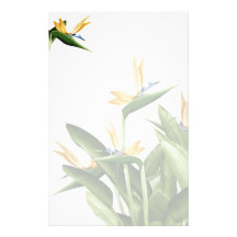 Bird-of-Paradise Fantasy Plant Stationery Design