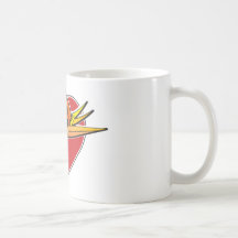 Bird of Paradise Heart Mug