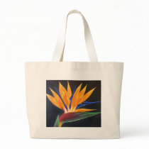 Bird Of Paradise Tropical Flower Painting - Multi Canvas Bags