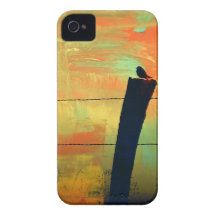 Bird on the fence post Case-Mate iPhone 4 cases