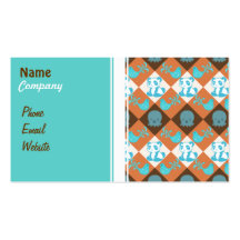 Bird Panda and Octopus Pattern Business Card Template